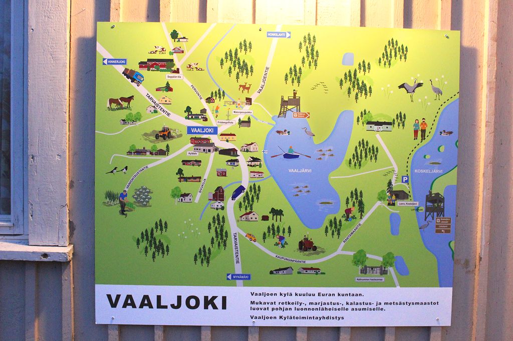 Kyläkarttataulu Vaaljoelle | Alasatakunta